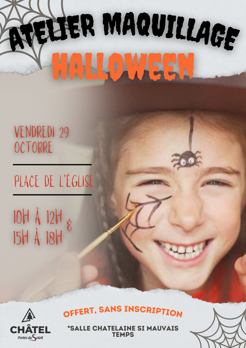 Atelier maquillage d'Halloween