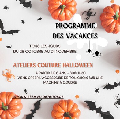 Atelier couture Halloween pour enfants