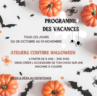 Atelier couture Halloween pour enfants