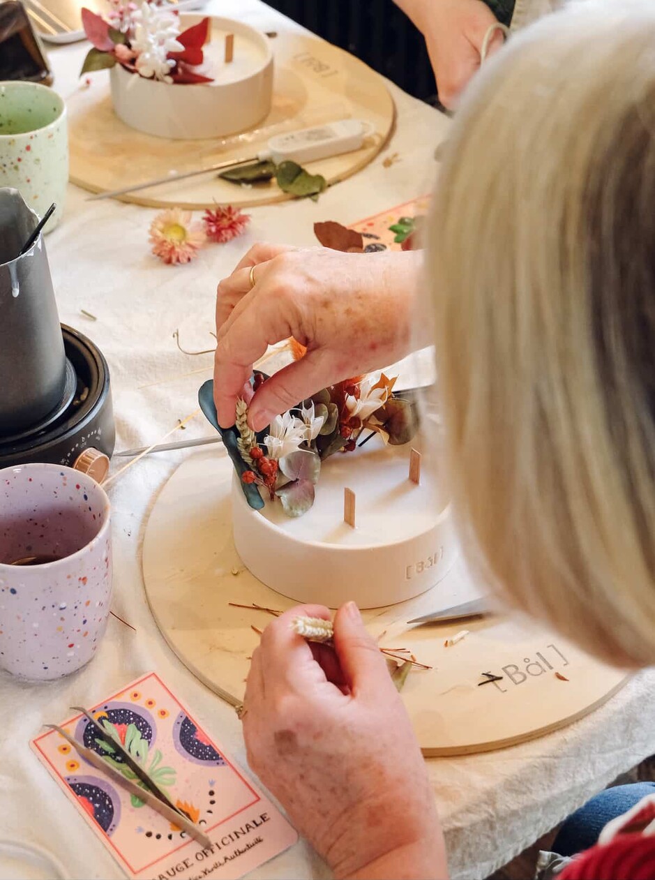 © Création de bougie fleurie - Bal Bougie