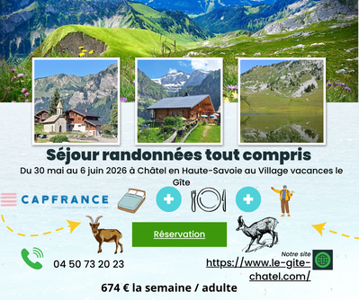 Walking & Well-being Holiday at the Gîte Châtel - all inclusive