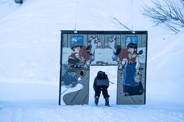 © Piste ludique Belette - Fromage Abondance - L.Meyer - Châtel