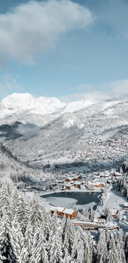 Paysage de Châtel en hiver