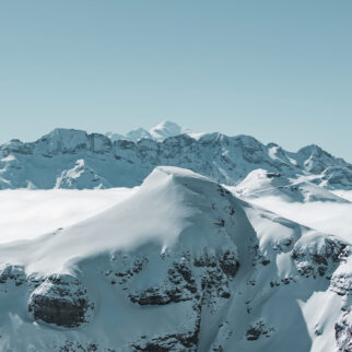 Vue sur le Mont-Blanc depuis Châtel