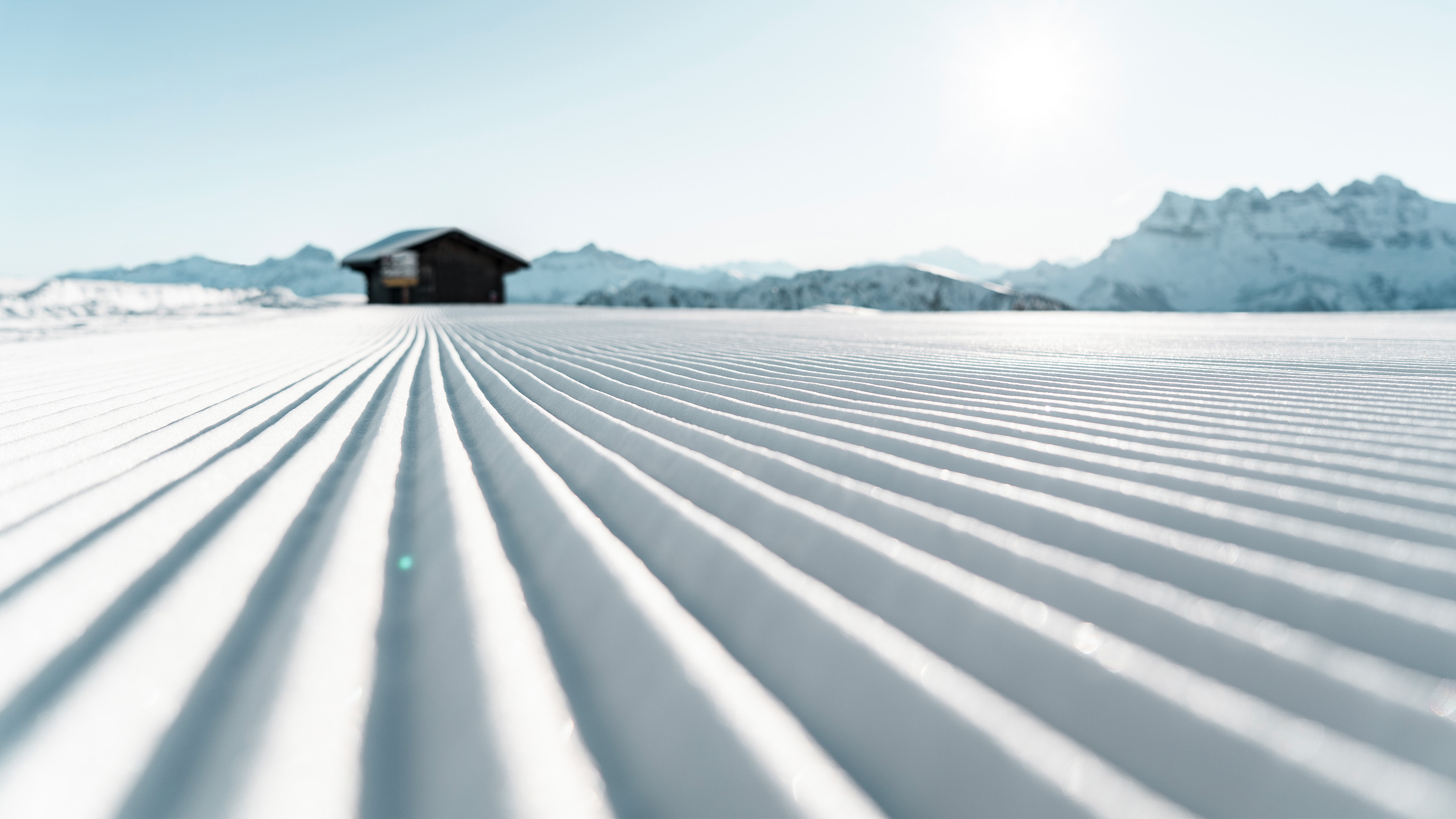Piste parfaitement dammée à Châtel