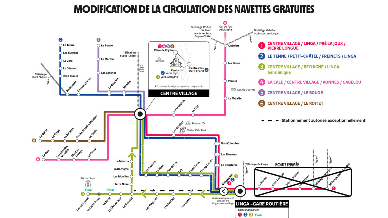Plan de circulation des navettes modifié