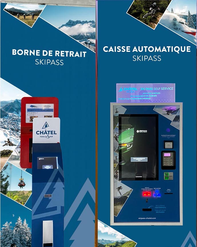 Bornes d'achat ou retrait forfaits