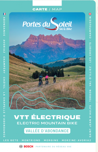 Plan des circuits VTT électrique de la Vallée d'Abondance