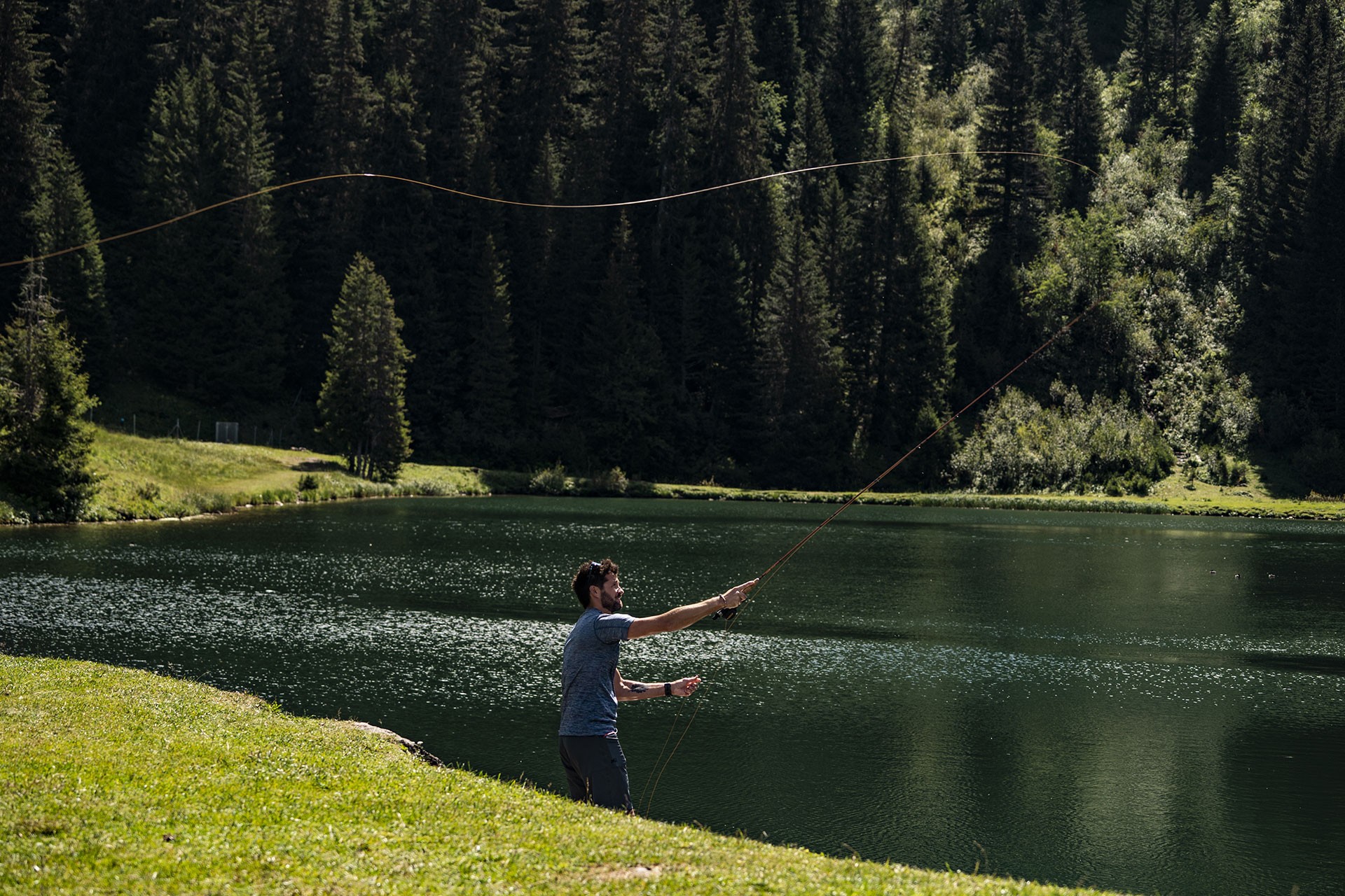 Pêche au lac de la Mouille