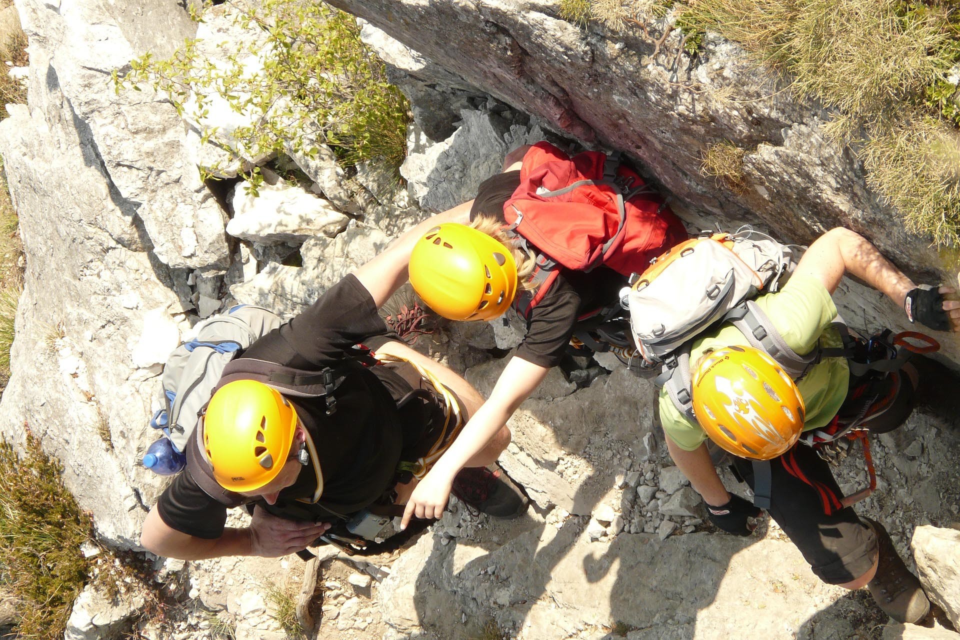 Rotsklimmen onder begeleiding