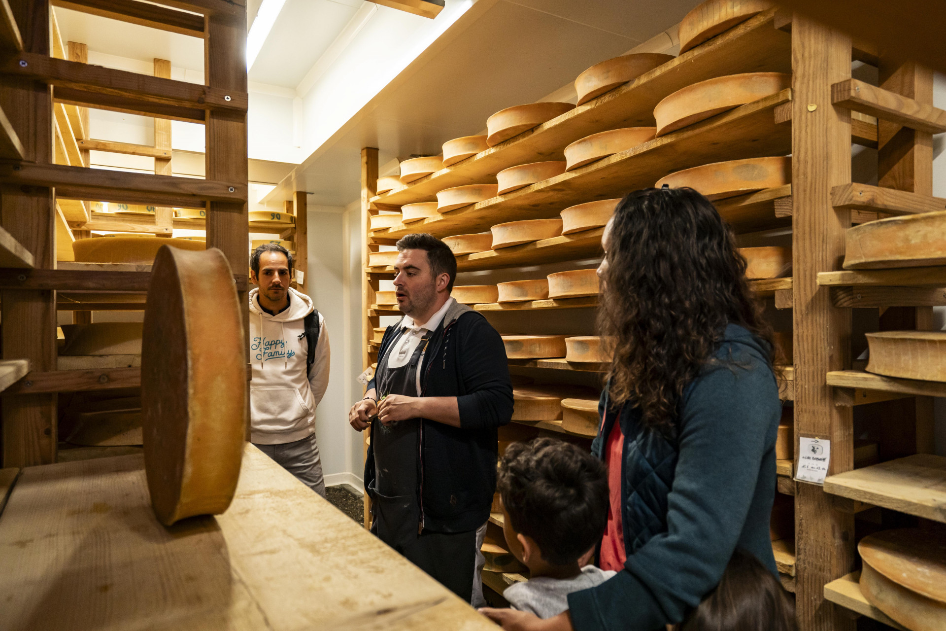 Visit to an Abondance cheese maturing cellar