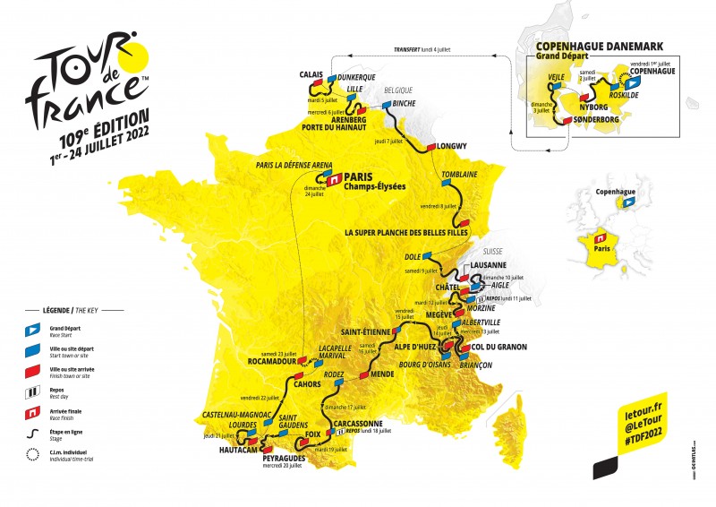 Parcours Tour de France 2022