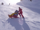 Descente en Taxiski à Châtel