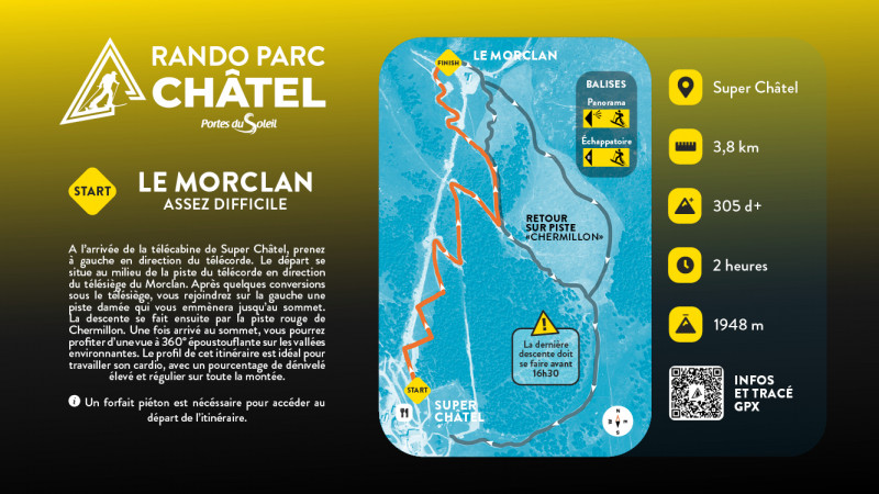 Itinéraire ski de randonnée Le Morclan