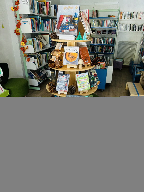 Décoration automnale à la bibliothèque de Châtel