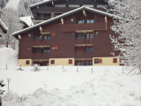 façade en hiver