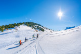 VTT électrique sur neige, sortie sur le domaine skiable de Châtel Liberté