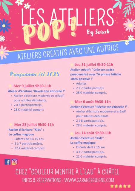 Ateliers POP Sarah Séguigne