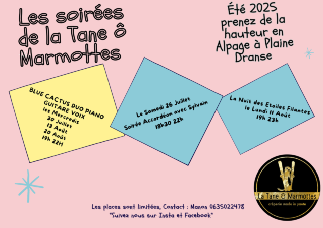 The Evenings of La Tane Ô Marmottes_Châtel