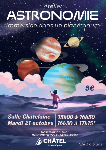 Atelier astronomie des tous petits : immersion dans un planétarium_Châtel