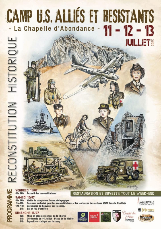 Historical re-enactment: U.S. Allied and Resistance camps_La Chapelle-d'Abondance