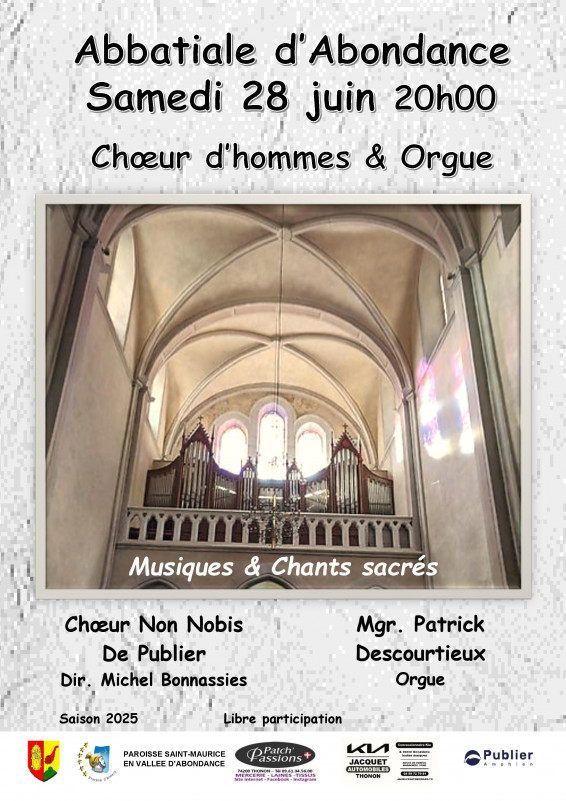 Journées du Patrimoine de Pays - Concert de l'ensemble vocal Non Nobis & orgue_Abondance