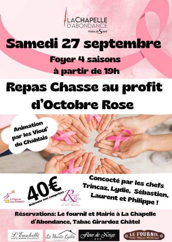 Maaltijdenjacht voor Roze Oktober_La Chapelle-d'Abondance