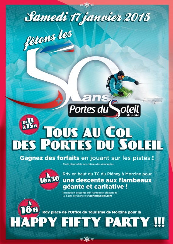 Affiche 50 ans des Portes du Soleil